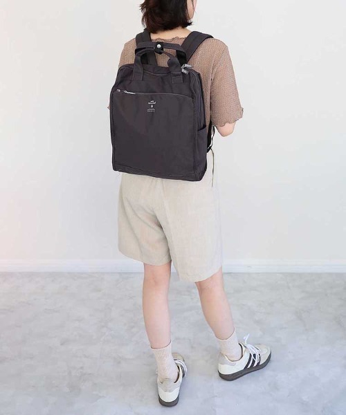 anello(アネロ)の「anello キャビントート型リュック(バックパック/リュック・レディース・ブラック/グレー系その他/オリーブ/ダークブラック/ベージュ・FREE)」の7枚目の写真