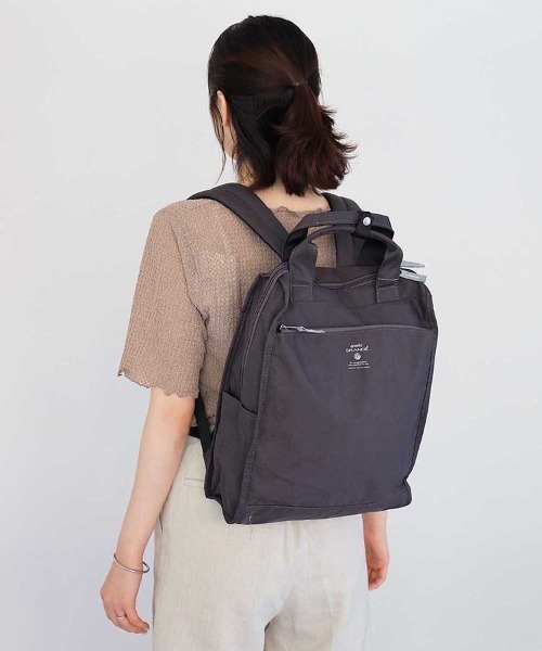 anello(アネロ)の「anello キャビントート型リュック(バックパック/リュック・レディース・ブラック/グレー系その他/オリーブ/ダークブラック/ベージュ・FREE)」の8枚目の写真