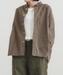 quadro（クオドロ）の「タイプライターワッシャーチェックBDワイドシャツ（シャツ/ブラウス）」