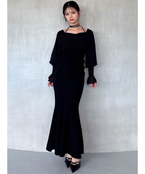 RESEXXY（リゼクシー）の「チョーカードッキングマーメイドワンピース（ワンピース・レディース・その他1/レッド/ブラック・FREE）」の13枚目の写真