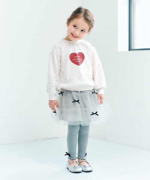 apres les cours(アプレレクール)の「【ジュニア対応】GIRLSバラエティトレーナー/7days Style(スウェット・キッズ・ラベンダー/ブラック/アイボリー/ピンク/レッド/ネイビー・100/90/140/130/110/80/120)」の9枚目の写真