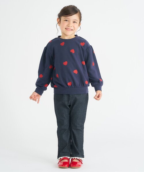 apres les cours(アプレレクール)の「【ジュニア対応】GIRLSバラエティトレーナー/7days Style(スウェット・キッズ・ラベンダー/ブラック/アイボリー/ピンク/レッド/ネイビー・100/90/140/130/110/80/120)」の13枚目の写真