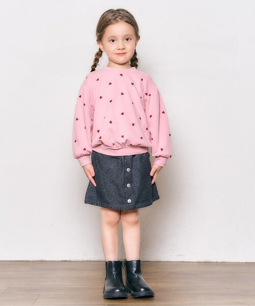 apres les cours(アプレレクール)の「【ジュニア対応】GIRLSバラエティトレーナー/7days Style(スウェット・キッズ・ラベンダー/ブラック/アイボリー/ピンク/レッド/ネイビー・100/90/140/130/110/80/120)」の11枚目の写真