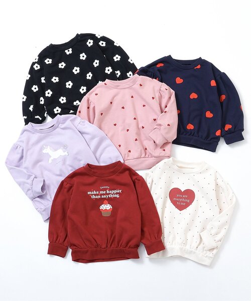 apres les cours(アプレレクール)の「【ジュニア対応】GIRLSバラエティトレーナー/7days Style(スウェット・キッズ・ラベンダー/ブラック/アイボリー/ピンク/レッド/ネイビー・100/90/140/130/110/80/120)」の19枚目の写真