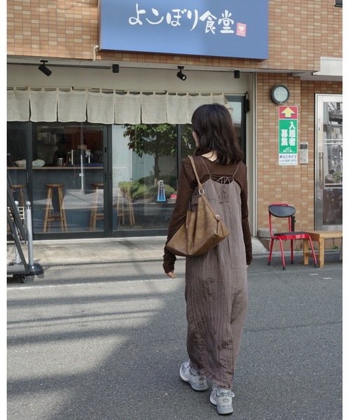 JUMELLE（ジュメロ）の「ワッシャーキャミOP（ワンピース・レディース・グレイッシュベージュ/ベージュ・MEDIUM）」の19枚目の写真