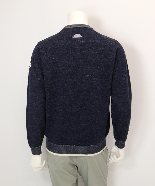 Picone CLUB(ピッコーネクラブ)の「【メンズ】ウール混スウェット風ニット(ニット/セーター・メンズ・ネイビー/グレー・L/LL)」の5枚目の写真
