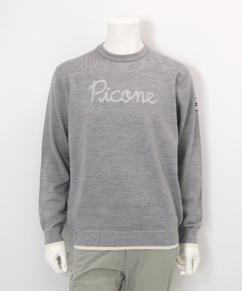 Picone CLUB(ピッコーネクラブ)の「【メンズ】ウール混スウェット風ニット(ニット/セーター・メンズ・ネイビー/グレー・L/LL)」の6枚目の写真