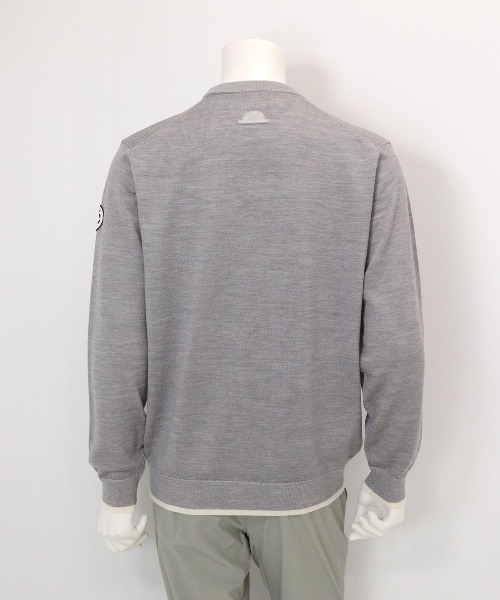 Picone CLUB(ピッコーネクラブ)の「【メンズ】ウール混スウェット風ニット(ニット/セーター・メンズ・ネイビー/グレー・L/LL)」の7枚目の写真