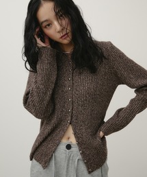 Aunt Marie's | メタルボタンミックスリブポロニット(ニット/セーター)