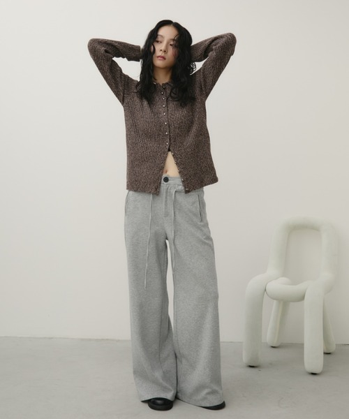 Aunt Marie's(アントマリーズ)の「メタルボタンミックスリブポロニット(ニット/セーター・レディース・ブラウン/レッド/ブラック/ライトブルー・FREE)」の21枚目の写真