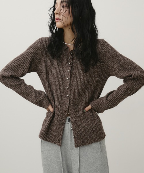 Aunt Marie's(アントマリーズ)の「メタルボタンミックスリブポロニット(ニット/セーター・レディース・ブラウン/レッド/ブラック/ライトブルー・FREE)」の17枚目の写真