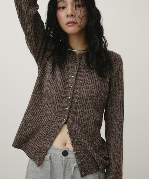 Aunt Marie's(アントマリーズ)の「メタルボタンミックスリブポロニット(ニット/セーター・レディース・ブラウン/レッド/ブラック/ライトブルー・FREE)」の20枚目の写真