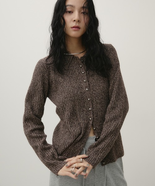 Aunt Marie's(アントマリーズ)の「メタルボタンミックスリブポロニット(ニット/セーター・レディース・ブラウン/レッド/ブラック/ライトブルー・FREE)」の16枚目の写真