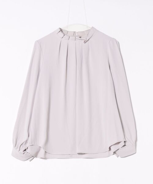 m.f.editorial（エムエフエディトリアル）の「【ストレッチ ウォッシャブル】m.f.エディトリアル レディース タック衿 長袖 プルオーバー ブラウス（シャツ/ブラウス・レディース・ネイビー/ホワイト/ピンク系その他・MEDIUM/LARGE）」の13枚目の写真