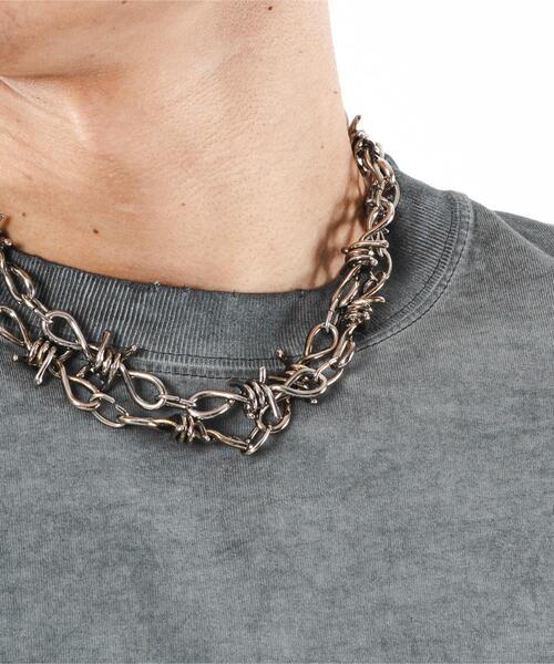 SHORT ROUND（ショートラウンド）の「SHORT ROUND/【25年秋冬新作】コールドダイダメージアップリケロンT（Tシャツ/カットソー・メンズ・スミクロ/グレー・LARGE/MEDIUM）」の5枚目の写真