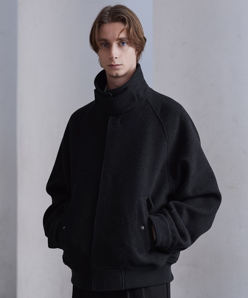 CLEL】Wool Blend Tech Melton 2Way Blouson / ウールブレンド テック