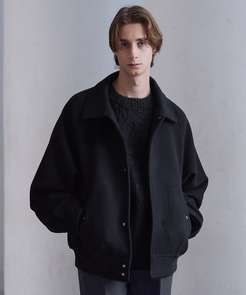 CLEL】Wool Blend Tech Melton 2Way Blouson / ウールブレンド テック