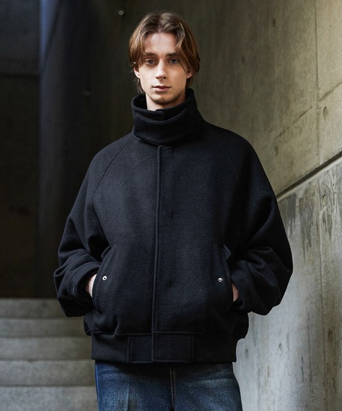 CLEL(クレイル)の「【CLEL】Wool Blend Tech Melton 2Way Blouson / ウールブレンド テックメルトン2wayブルゾン(ブルゾン・メンズ・ブラック/チャコールグレー/ダークブラウン・XS/S/M/L)」の20枚目の写真