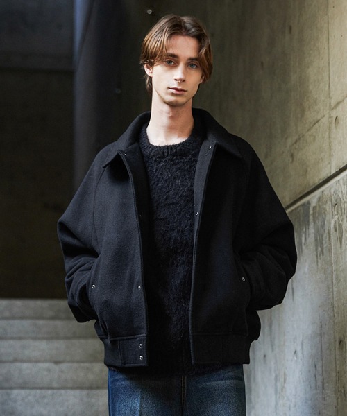 CLEL（クレイル）の「【CLEL】Wool Blend Tech Melton 2Way Blouson