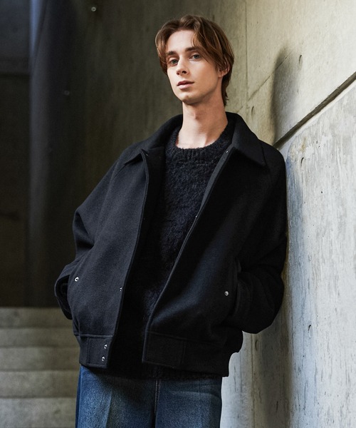 CLEL(クレイル)の「【CLEL】Wool Blend Tech Melton 2Way Blouson / ウールブレンド テックメルトン2wayブルゾン(ブルゾン・メンズ・ブラック/チャコールグレー/ダークブラウン・XS/S/M/L)」の18枚目の写真