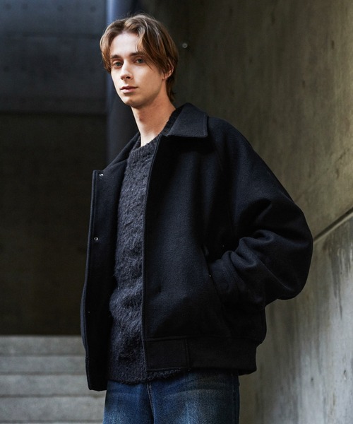 CLEL ウールブレンド テックメルトン2wayブルゾン CLEL】Wool Blend Tech Melton 2Way Blouson / ウールブレンド テック