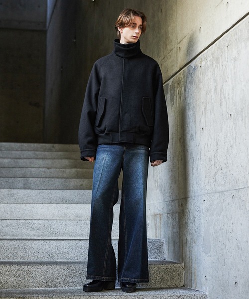 CLEL（クレイル）の「【CLEL】Wool Blend Tech Melton 2Way Blouson