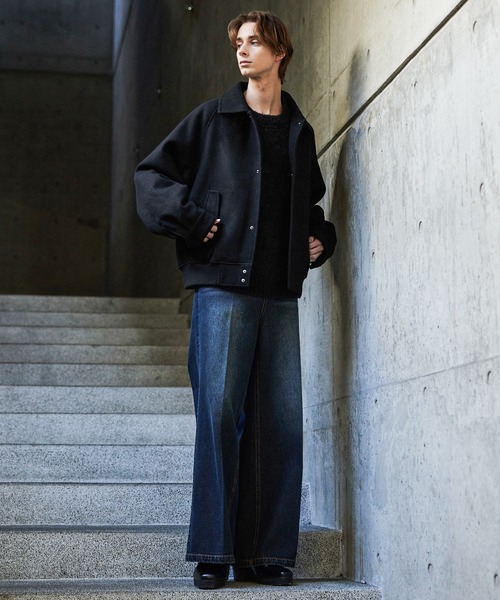 CLEL（クレイル）の「【CLEL】Wool Blend Tech Melton 2Way Blouson
