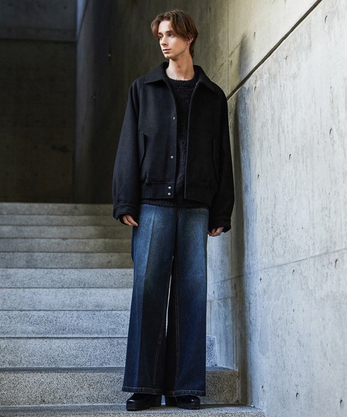 CLEL（クレイル）の「【CLEL】Wool Blend Tech Melton 2Way Blouson