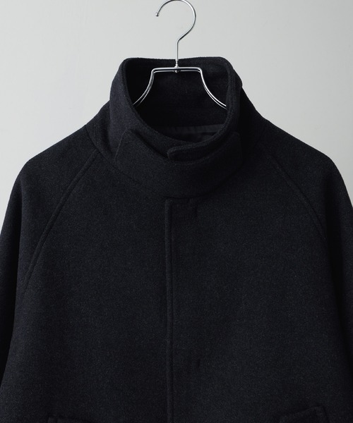 CLEL】Wool Blend Tech Melton 2Way Blouson / ウールブレンド テック