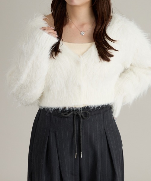 セール】シャギークロップドカーディガン（カーディガン/ボレロ