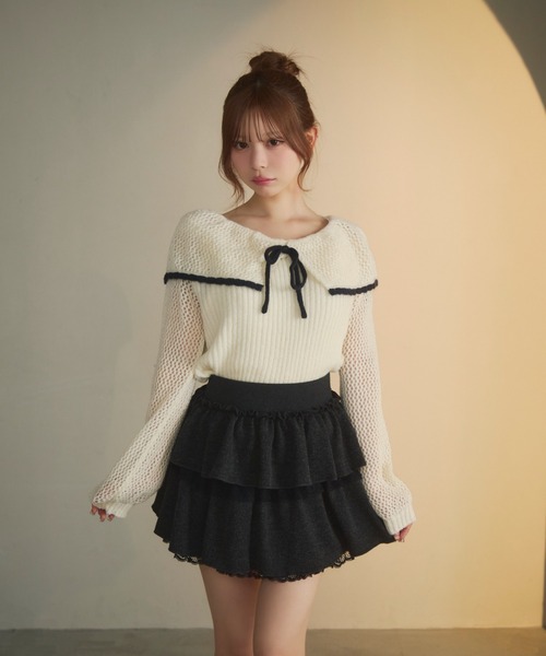 ✨レア　 【TRALALA 】ニット　セーター　ビッグロゴ　ポンポン　平成　姫系 ✨レア 【TRALALA 】ニット セーター ビッグロゴ ポンポン 平成 姫系