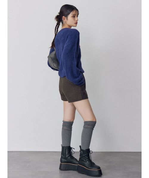 MURUA(ムルーア)の「サイハイリブソックス(ソックス/靴下・レディース・グレー/ベージュ・FREE)」の7枚目の写真