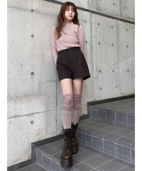 MURUA(ムルーア)の「サイハイリブソックス(ソックス/靴下・レディース・グレー/ベージュ・FREE)」の8枚目の写真