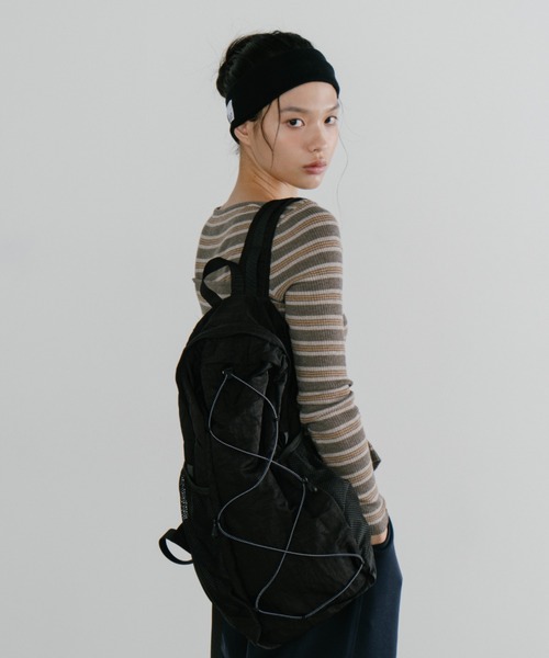 duei（デュイ）の「ドローストリングバックパック（バックパック/リュック・レディース・グレー/ブラック・FREE）」の15枚目の写真