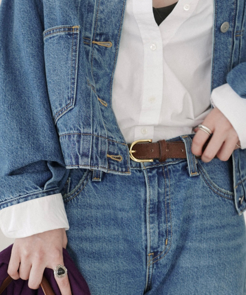 AULENTTI(オウレンティ)の「AULENTTI/オウレンティ SLOBE ハラコベルト TI-460-25S-PO(ベルト・レディース・ブラウン・FREE)」の4枚目の写真