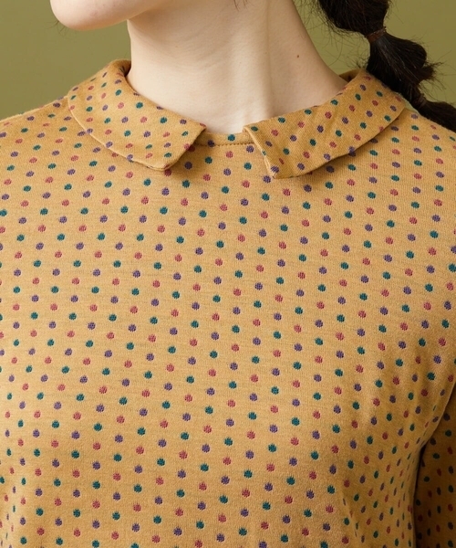 Jocomomola(ホコモモラ)の「接結ドットラウンドネックカットソー(Tシャツ/カットソー・レディース・ブラック/ベージュ・40)」の15枚目の写真