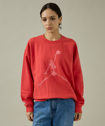 【THRIFTY LOOK 】JUMP SKULL CREW SWEAT/ユーズド感/裏起毛/ユニセックス【WEB限定】