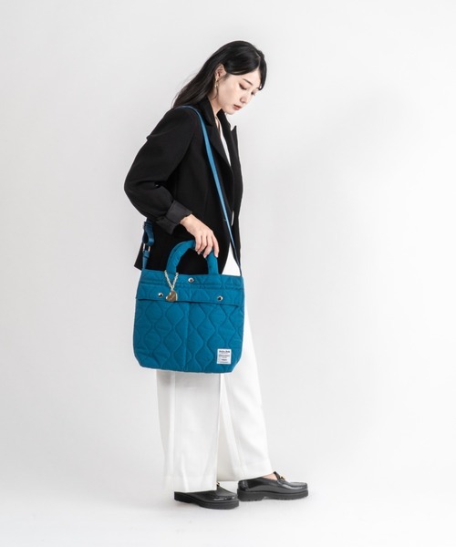 Jolie Joli(ジョリージョリ)の「【Jolie Joli/ジョリージョリ】2WAY ナイロン キルティング ハンドバッグ A4対応(ハンドバッグ・レディース・ネイビー/ブラック/グレー・FREE)」の14枚目の写真