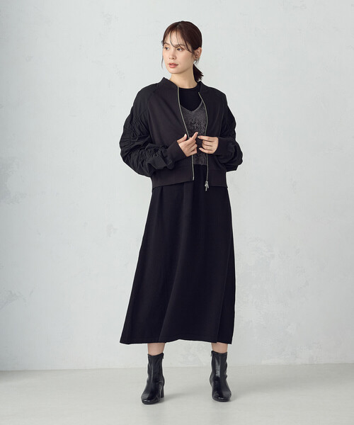 COMME CA ISM（コムサイズム）の「袖ギャザーブルゾン（ブルゾン・レディース・チャコール/ブラック・SMALL/MEDIUM/LARGE/X-LARGE）」の17枚目の写真