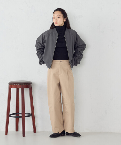 COMME CA ISM（コムサイズム）の「袖ギャザーブルゾン（ブルゾン・レディース・チャコール/ブラック・SMALL/MEDIUM/LARGE/X-LARGE）」の19枚目の写真