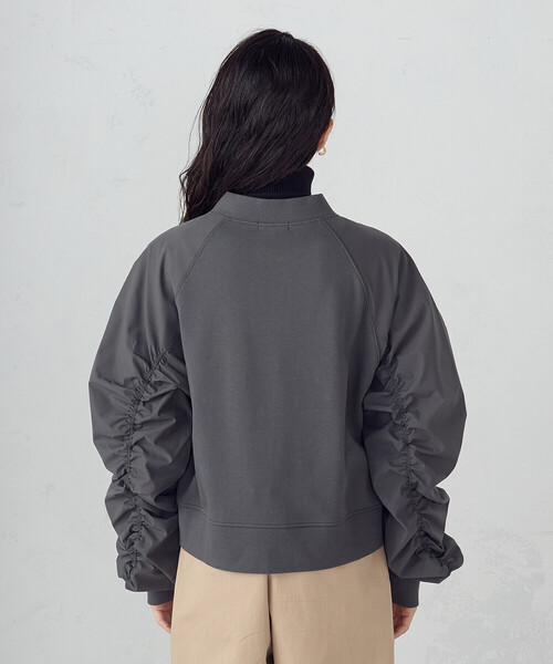 COMME CA ISM（コムサイズム）の「袖ギャザーブルゾン（ブルゾン・レディース・チャコール/ブラック・SMALL/MEDIUM/LARGE/X-LARGE）」の14枚目の写真