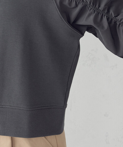 COMME CA ISM（コムサイズム）の「袖ギャザーブルゾン（ブルゾン・レディース・チャコール/ブラック・SMALL/MEDIUM/LARGE/X-LARGE）」の15枚目の写真