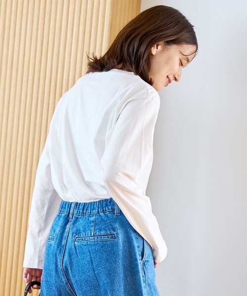 coen（コーエン）の「コットンフォトプリントロンT（Tシャツ/カットソー・レディース・オフホワイト/ダークグレー/その他1・M/L）」の5枚目の写真