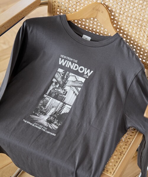 coen（コーエン）の「コットンフォトプリントロンT（Tシャツ/カットソー・レディース・オフホワイト/ダークグレー/その他1・M/L）」の10枚目の写真