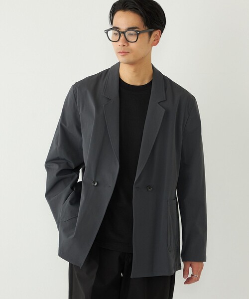 SHIPS Colors:〈洗濯機可能〉ナイロン ストレッチ ダブル ジャケット