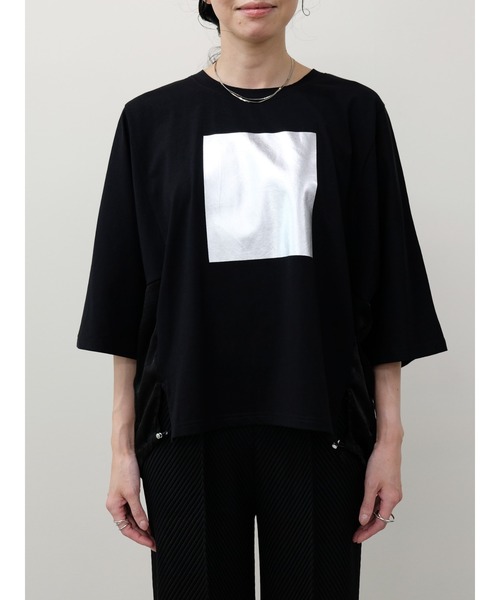 DOLLUPOOPS（ドールアップウップス）の「箔プリント配色ドルマントップス（Tシャツ/カットソー・レディース・ブルー/ブラック/ブラウン・38）」の14枚目の写真