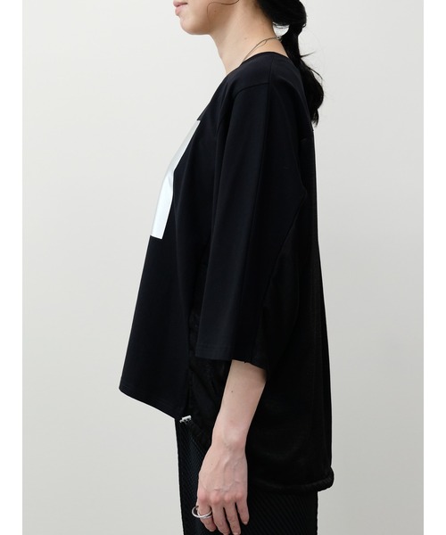 DOLLUPOOPS（ドールアップウップス）の「箔プリント配色ドルマントップス（Tシャツ/カットソー・レディース・ブルー/ブラック/ブラウン・38）」の15枚目の写真