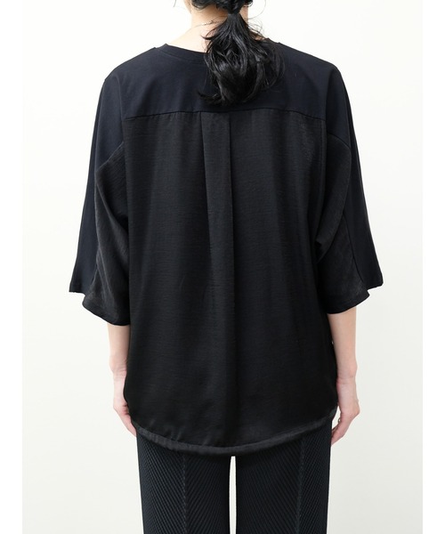 DOLLUPOOPS（ドールアップウップス）の「箔プリント配色ドルマントップス（Tシャツ/カットソー・レディース・ブルー/ブラック/ブラウン・38）」の16枚目の写真