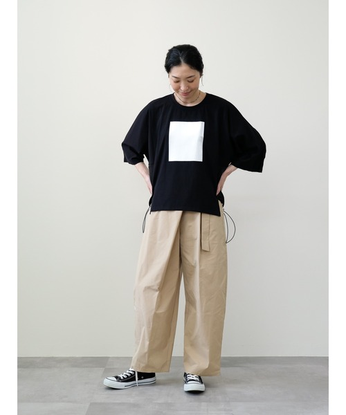 DOLLUPOOPS（ドールアップウップス）の「箔プリント配色ドルマントップス（Tシャツ/カットソー・レディース・ブルー/ブラック/ブラウン・38）」の21枚目の写真