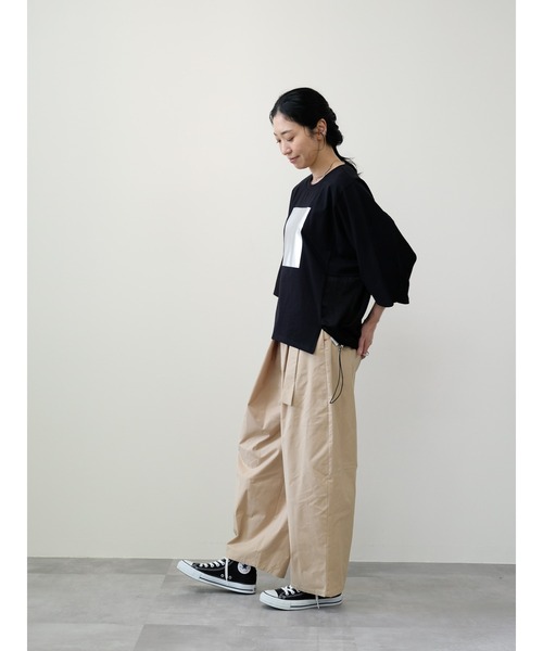 DOLLUPOOPS（ドールアップウップス）の「箔プリント配色ドルマントップス（Tシャツ/カットソー・レディース・ブルー/ブラック/ブラウン・38）」の22枚目の写真